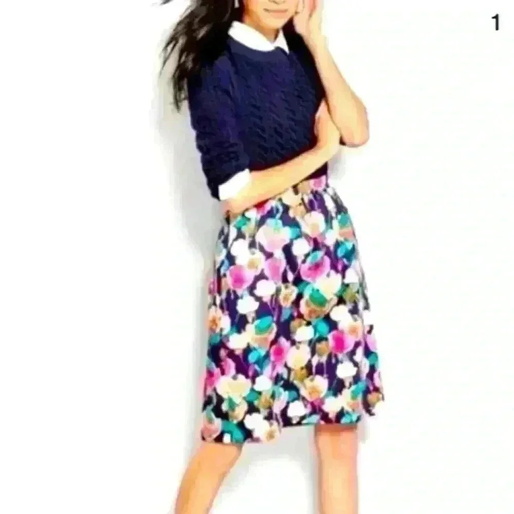 J. Crew Floral Printed Skirt (Q14)